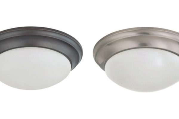 14in.-Flush Mount Twist & Lock with Frosted Shade