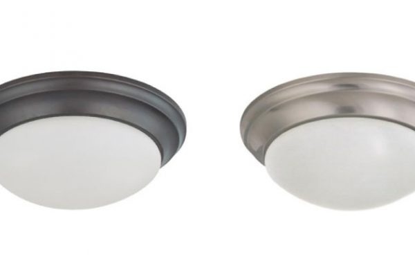 14in.-Flush Mount Twist & Lock with Frosted Shade