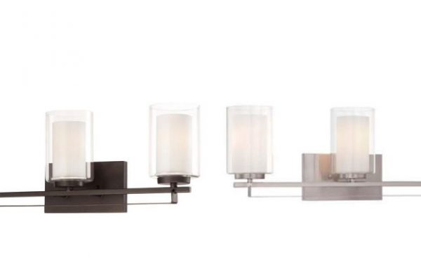 3-Light Bath Vanity with Frosted Glass Shade