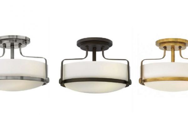 3-Light Incandescent Medium-E-26 Ceiling Light with Etched Opal Glass | (Brushed Nickel), (Oil Rubbed Bronze), or (Heritage Brass)