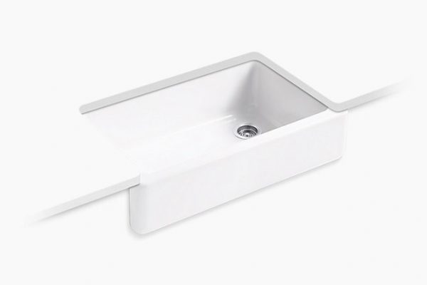 Kohler K6489 Whitehaven Self-Trimming Undermount Single-Bowl Kitchen Sink with Tall Apron
